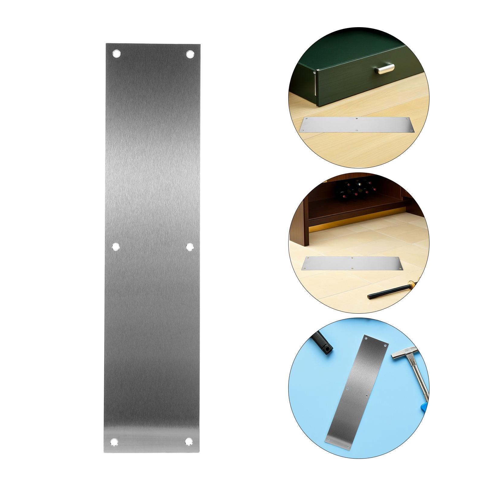 Don-Jo 10" X 34" Black Metal Door Kick Plate - Commercial Grade For 36" Doors, Interior/Exterior
