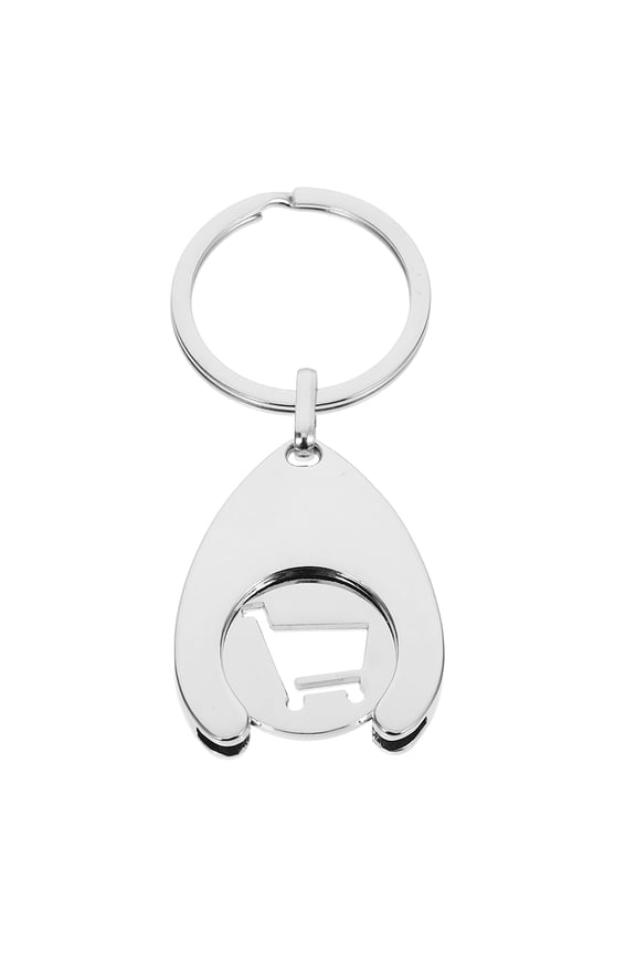 Metal Shopping Trolley Token Keyring Lightweight Plated Shopping Cart Token for Easy Trolley Release