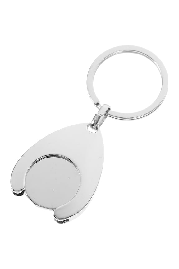 Grocery Cart Key Metal Trolley Token Keyring Tone 1Pack