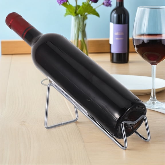 AURARMLET Stainless Steel Single Wine Bottle Display Rack for Home Bar and Kitchen Storage