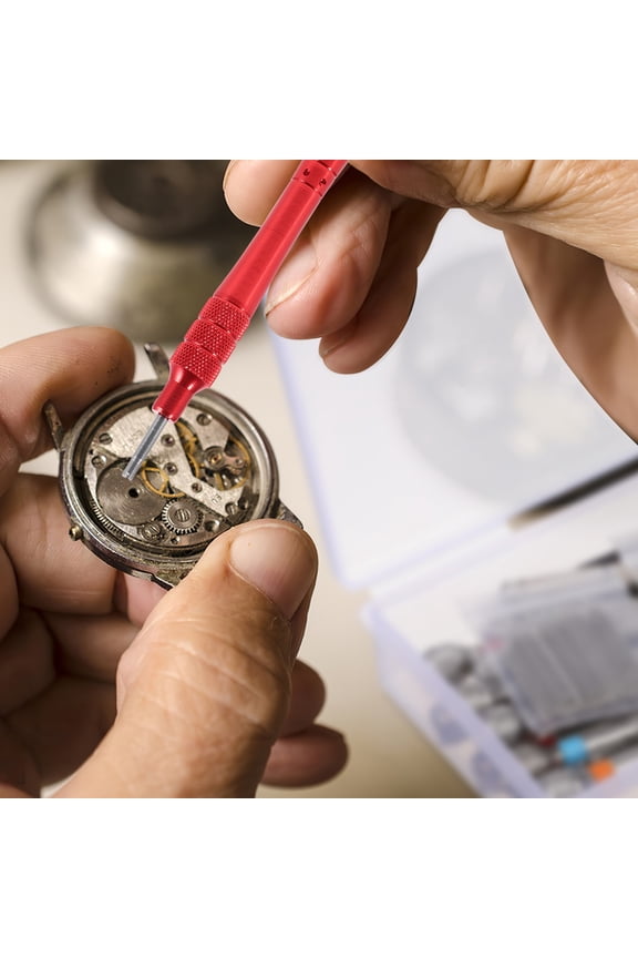 Mini Screwdriver for Watch Repair Micro Design Red Aluminum Alloy 1Set