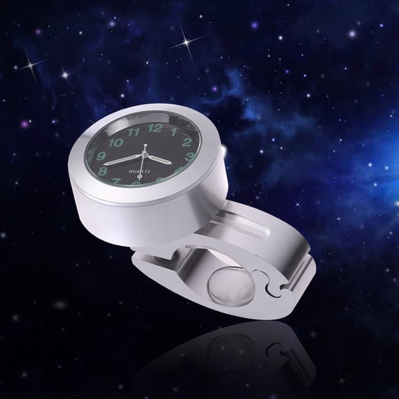 AURARMLET Stainless Steel Motorcycle Handlebar Clock with Screw Mount, Portable and , 1 Set Motorcycle Accessories