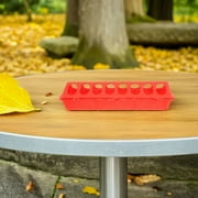 AURARMLET Multi Use Plastic Pigeon Feeder Red Spill Proof Feeding Dish for Outdoor Use