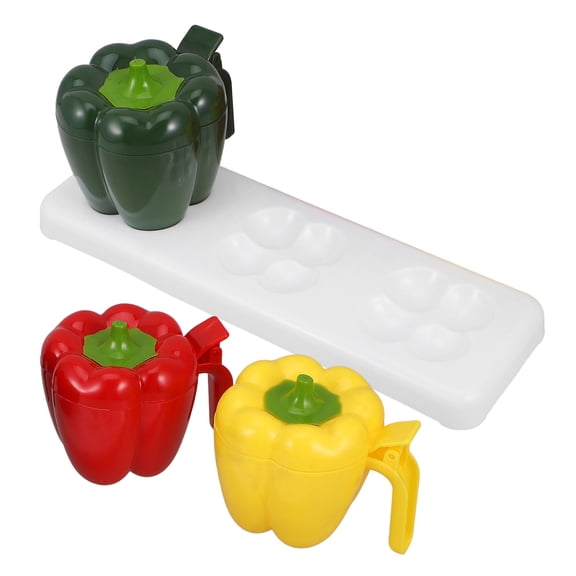 AURARMLET MultiFunctional Plastic Spice Jars for Home Use with Sealing Lid for Freshness  1 Set Pepper Shaped Container