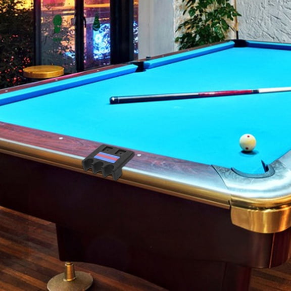 AURARMLET Multi-Slot Pool Cue Rack Metal and Plastic Billiards Stick Holder for Home Storage and Display