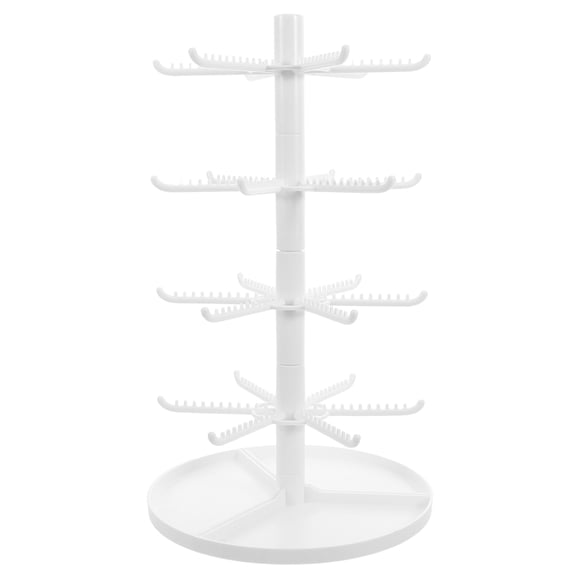 AURARMLET Multiuse White Jewelry Organizer Stand for Earrings Necklaces Keychains Desktop Display