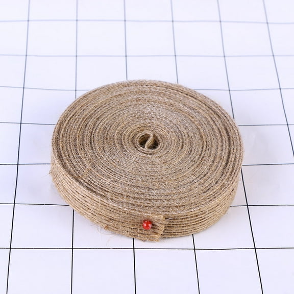 AURARMLET Natural Jute Webbing Twine Ribbon for Decorative Crafts and Weaving Projects