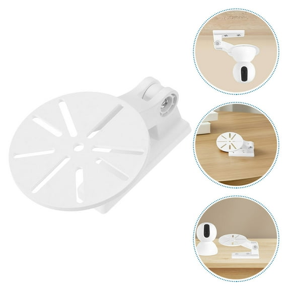 AURARMLET No Drill Outdoor Security Camera Wall Mount Bracket, Easy Installation, White Plastic, 2pcs for Home and Car Use