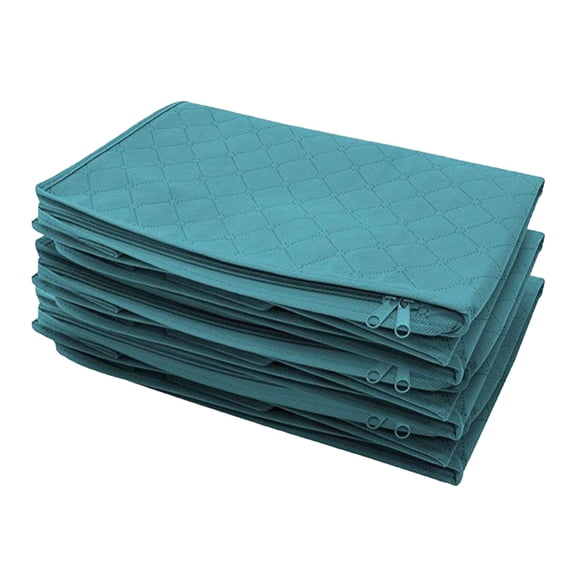 AURARMLET Nonwoven 3Pcs Blue Storage Pouch for Blankets with Dustproof and Foldable Design