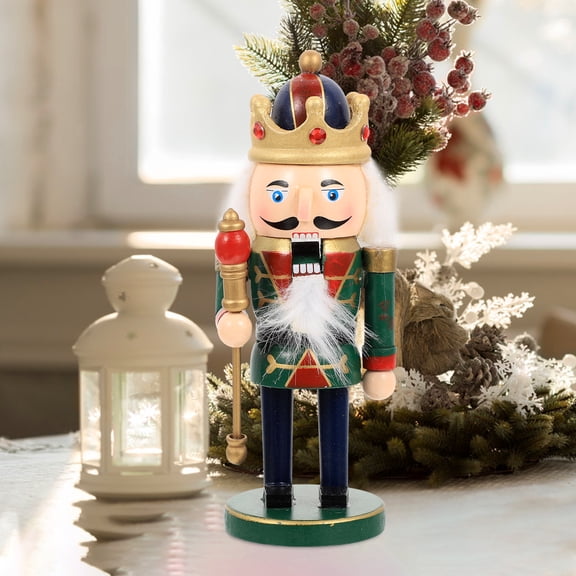 AURARMLET Wooden Nutcracker Christmas Decoration Holiday Figurine Xmas Home Decor Festive Ornament
