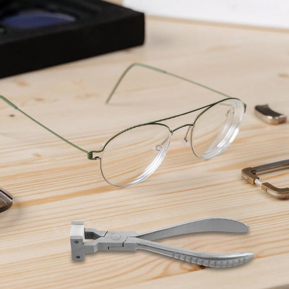 AURARMLET Optical Eyeglasses Plier Glasses Frame Plier Plastic Silver 1Pack Professional Opticians Eyewear Repair Back to School