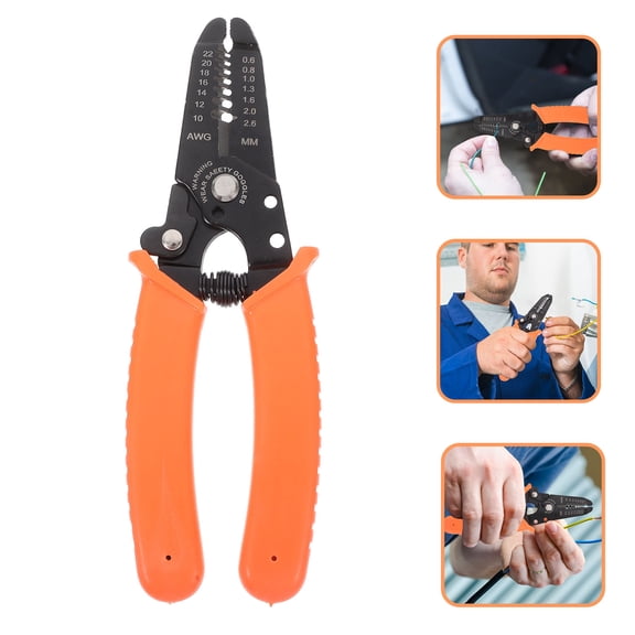 AURARMLET Orange Electrical Wire Tool 8.5 Inch Chromium Vanadium Alloy Steel for Daily Use and Precision Stripping