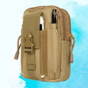 AURARMLET Mountaineering Bag Hand Carry Camping Belt Bag Khaki 1Pcs
