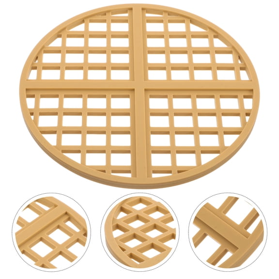 AURARMLET Oven Hot Pads Silicone Trivet Mat Round Heat Resistance Protective Mat for Outdoor Use 1Pack