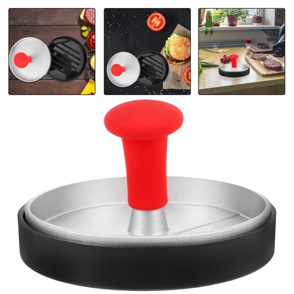 AURARMLET Stainless Steel Burger Patty Maker Press for Ground Beef with Smooth Rounded Edges, Easy to Use and