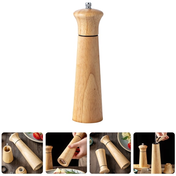 AURARMLET Hand Seasoning Grinder Sturdy Pepper Mill Solid Wood 1Pack
