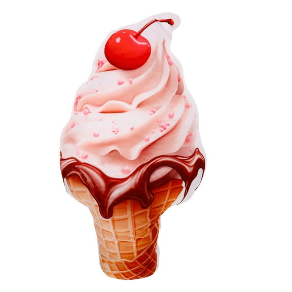 AURARMLET Soft Plush Ice Cream Throw Pillow, Decorative Cushion for Sofa, Bedroom Comfort and Style