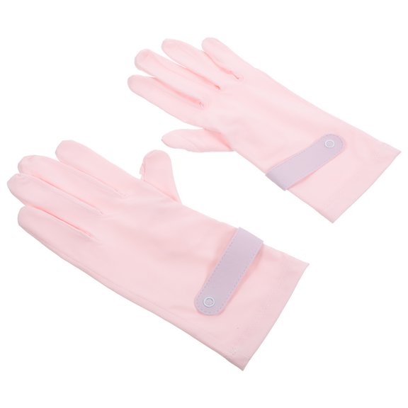 AURARMLET Pink Chinlon Sun Protection Gloves for Riding Shock-Absorbing and Non-Slip 1Pair