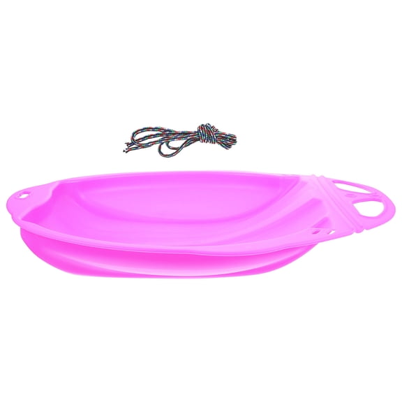 AURARMLET Pink Plastic Sliding Board Lightweight Outdoor Skiing Board with Smooth Surface for Winter Fun