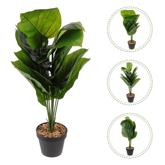 AURARMLET Artificial Bonsai Tree with Realistic Green Faux Leaves for Home and Office Table Decoration