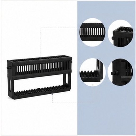 AURARMLET Plastic Microscope Slide Drying Stand, 30 Slot Lab Rack for Sample Slide Organization
