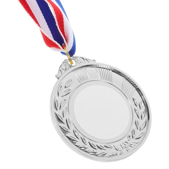 AURARMLET Plated Silver Blank Medals for Awards Versatile Metal Medals for Party Prizes and Home Desktop Decoration