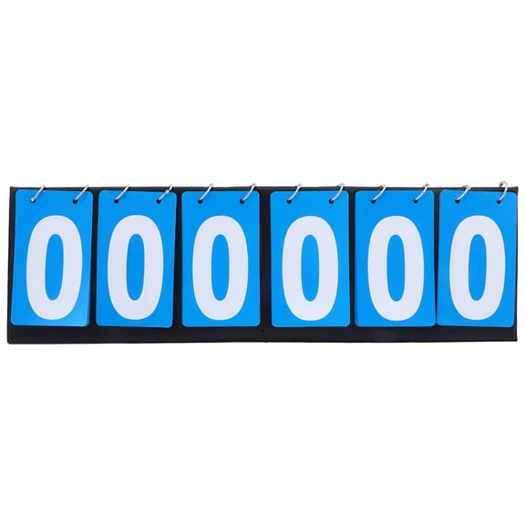 AURARMLET Portable Flipping Scoreboard for Sports Score Recording Durable Cloth Metal Paperboard Blue 10 x 12 Inch