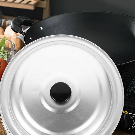 AURARMLET Round Aluminum Frying Pan Lid with Comfortable Nonslip Handle