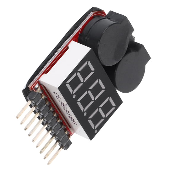 AURARMLET Lipo Battery Tester with LED Indicator and Buzzer Alarm for 1 to 8s Voltage Monitoring