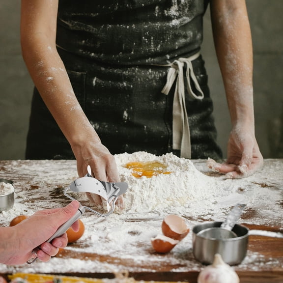 AURARMLET Manual Dough Pressing Machine Stainless Steel Dumpling Maker for Home Kitchen