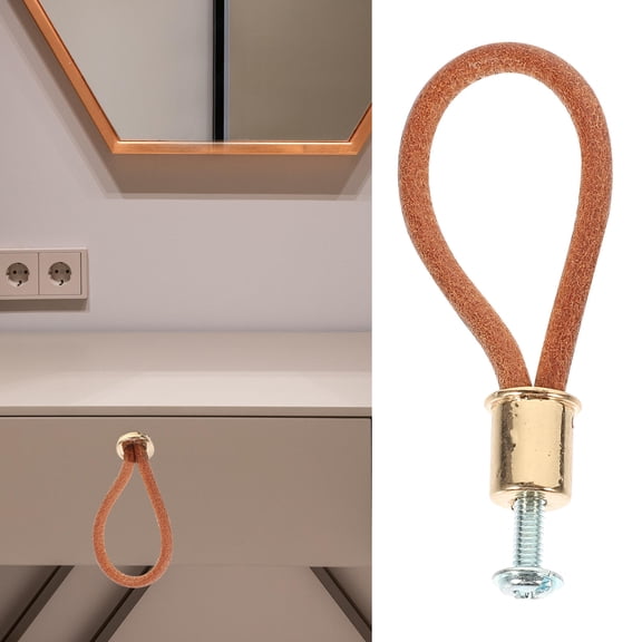 AURARMLET Light Brown Rope Handle Rustic Furniture Cabinet Pull