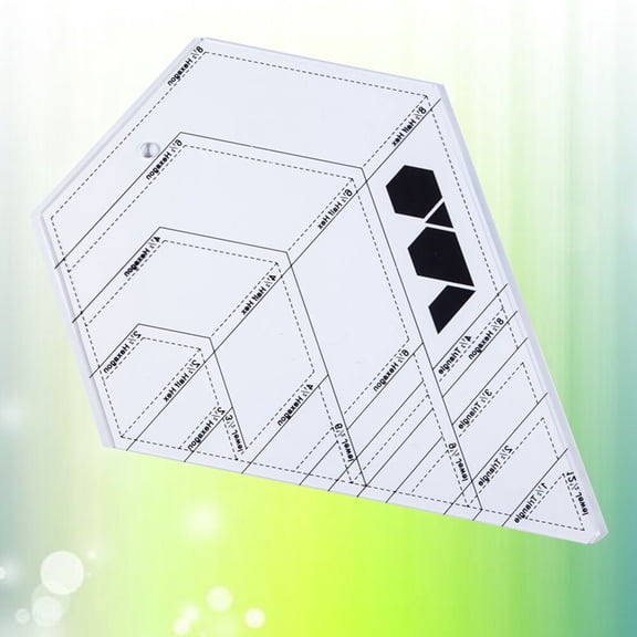 AURARMLET Quilted Ruler Acrylic Transparent 1Pcs for Measuring