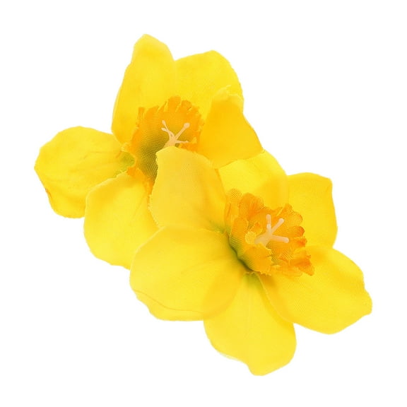 AURARMLET Realistic Yellow Daffodil Hairpin Floral Hair Clip Secure Side Accessory for Women Girls