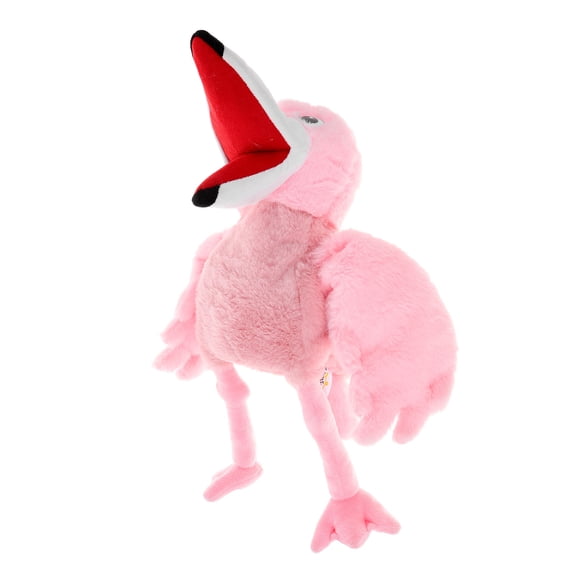 AURARMLET Soft Realistic Flamingo Plush Hand Puppet for Kids Storytelling, Educational Play, and Fun Interactive Learning