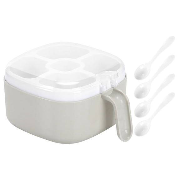 AURARMLET Multipurpose Multi Compartment Plastic Spice Box for Kitchen Seasoning Storage