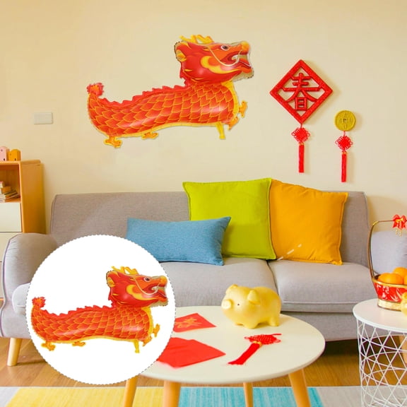 AURARMLET Red Chinese Dragon Balloon Party Decor for Lunar New Year Festival Celebration