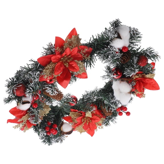 AURARMLET Decorative Wreaths for Indoors Christmas Wreath Gold PVC Festive Touch Friends 1Pack