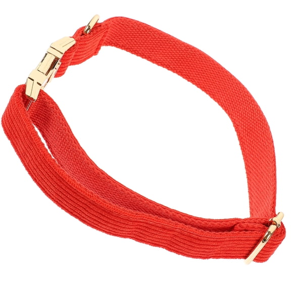 AURARMLET Fashionable Red Cloth Dog Collar with Sturdy Metal Buckle for Pets