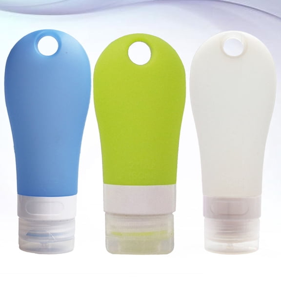 AURARMLET Refillable Makeup Silicone Bottles Compact Design 3Pcs