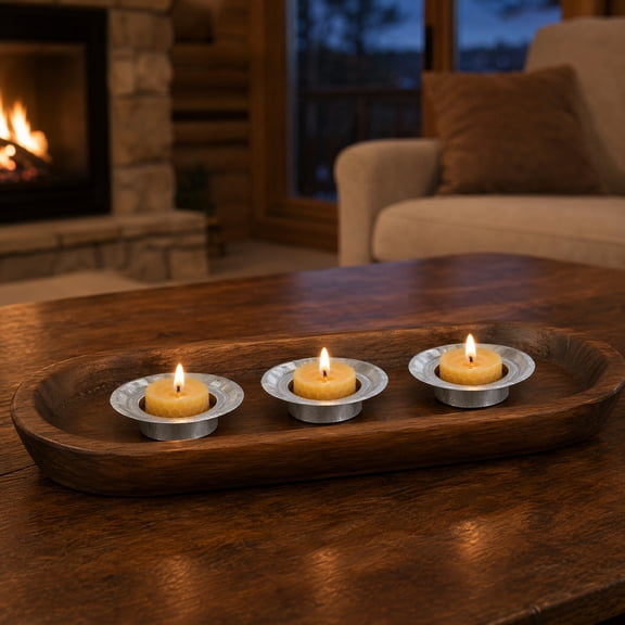 AURARMLET Metal Lid Candle Holder Inserts, Plated Silver, Great Craftsmanship, Indoor Decoration