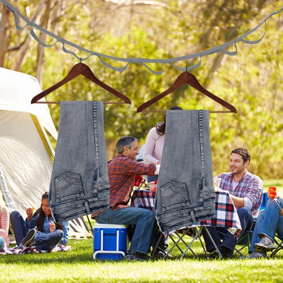 AURARMLET Retractable Travel Clothes Line Dark Grey Camping Gear Strap for Outdoor Use