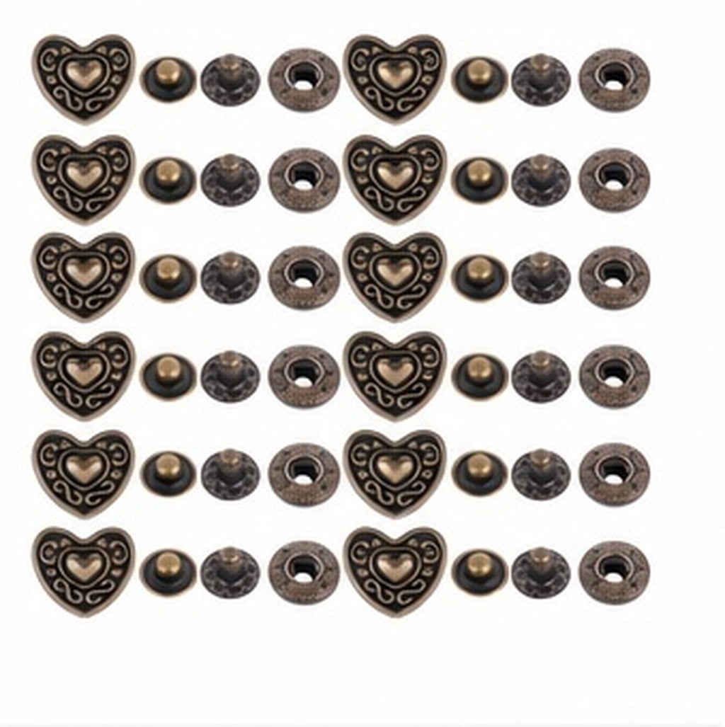 AURARMLET Retro Zinc Alloy Button Clasps, 20 Sets Wallet Buckles for ...