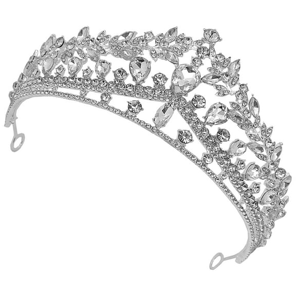 AURARMLET Bride Rhinestone Tiara Crown with Durable Design for Wedding Celebration