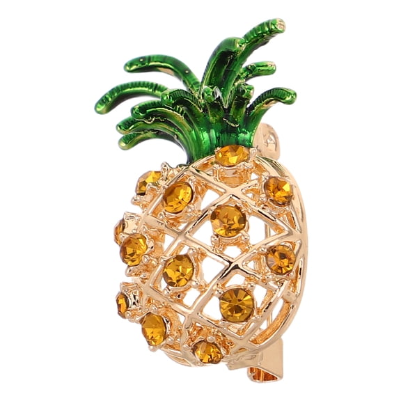 AURARMLET Tropical Pineapple Brooch Pin with Rhinestones for Cardigans Scarves and Clothing Accessories