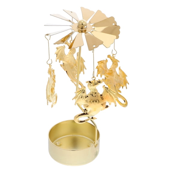 AURARMLET Decorative Metal Iron Rotating Candle Holder for Wedding and Party Table