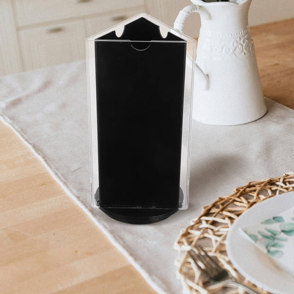 AURARMLET Rotating Transparent Display Stand with Triple Sides for Menus and Signs in Restaurants