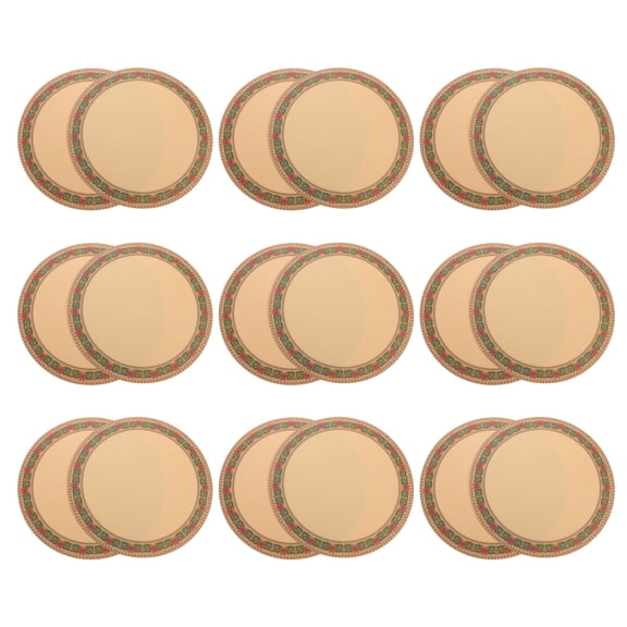 AURARMLET Round Ethnic Art Drawing Paper with Decorative Floral Border Multi Color for Painting Projects