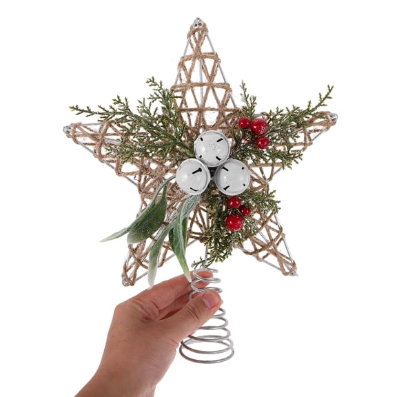 AURARMLET Christmas Tree Topper Multi Metal Star Sturdy Base Easy Install
