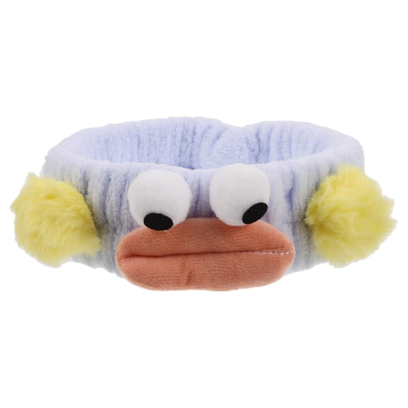 AURARMLET Cute Sky-Blue Headband - Plush Material, Sausage Mouth Design for Fun Skincare