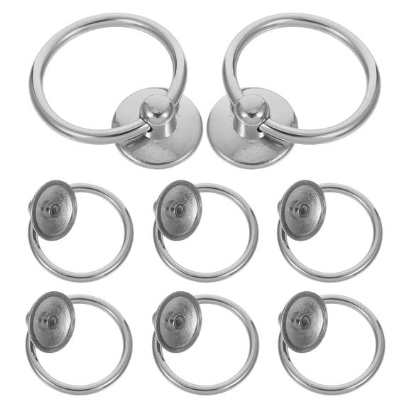AURARMLET Set of 8 Kitchen Drawer Pulls: Metal Cabinet Pulls Silver for High-Traffic Areas
